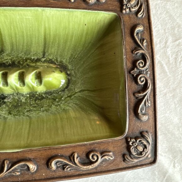 VINTAGE TREASURE CRAFT ASHTRAY LARGE GREEN - Picture 5 of 14